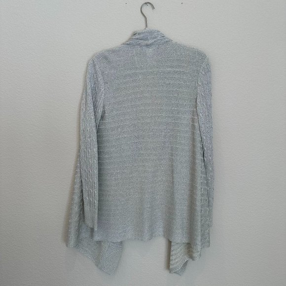 Jones New York Collection Silver Open Front Sweater - Picture 3 of 3